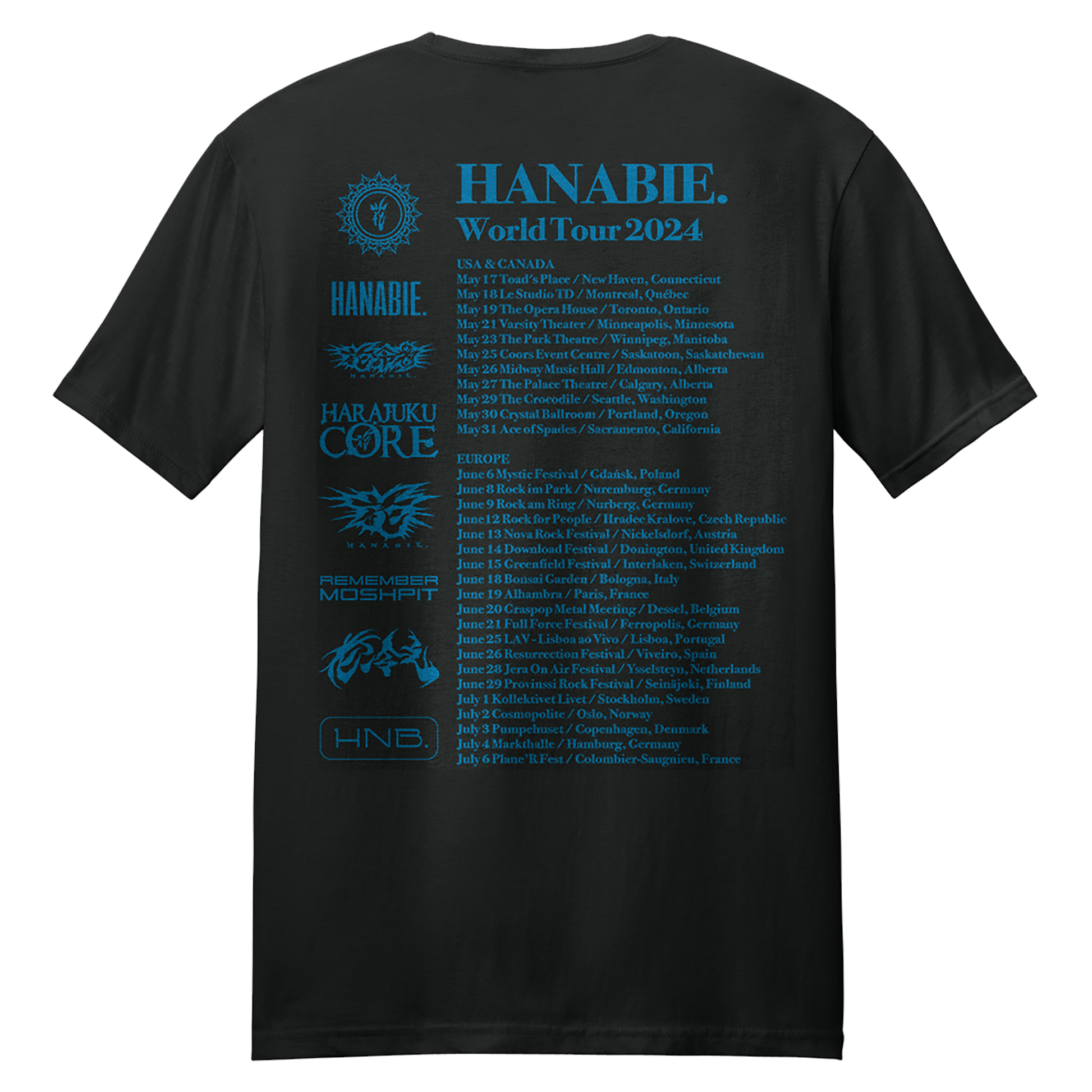 花冷え。日本未発売2024WORLD TOUR TEE 2024 World Tour Tee – Hanabie 花冷え。日本未発売2024WORLD TOUR TEE 2024 World Tour Tee – Hanabie